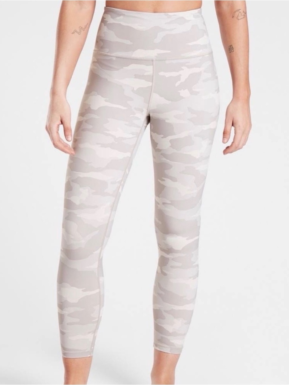 Athleta Women’s Elevation Camo 7/8 Tights Leggings - GrayCream (S)